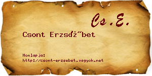 Csont Erzsébet névjegykártya