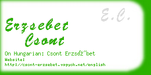 erzsebet csont business card